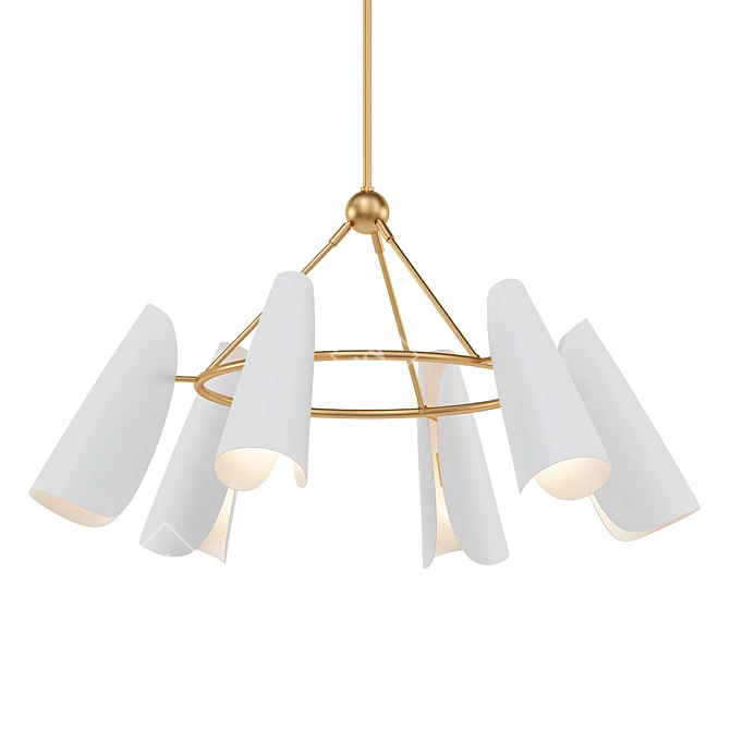  Elegance Personified: AERIN Tresa Chandelier 3D model image 1