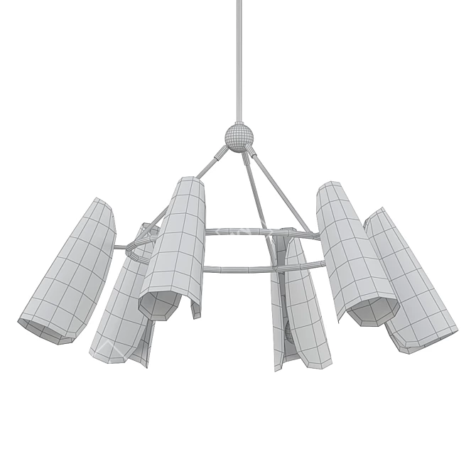  Elegance Personified: AERIN Tresa Chandelier 3D model image 2