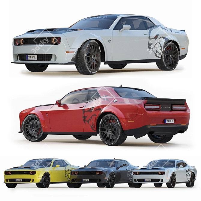 Dodge Challenger Hellcat (Redeye) 3D Model

Here's the translated product description, though it doesn't appear to need translation from Russian 3D model image 4