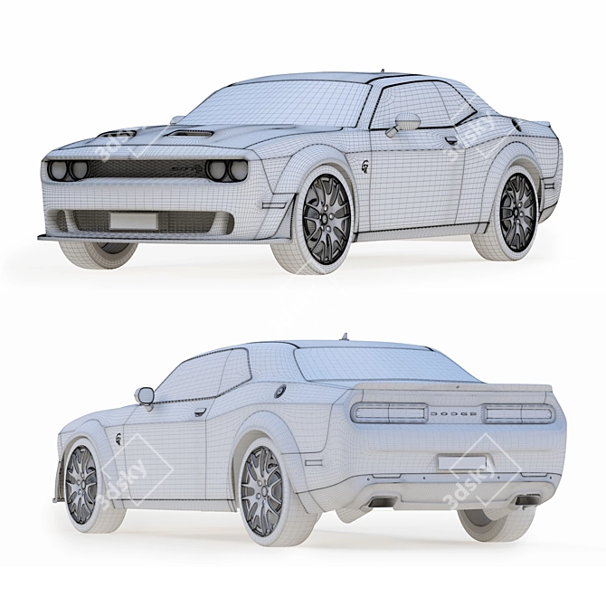 Dodge Challenger Hellcat (Redeye) 3D Model

Here's the translated product description, though it doesn't appear to need translation from Russian 3D model image 5