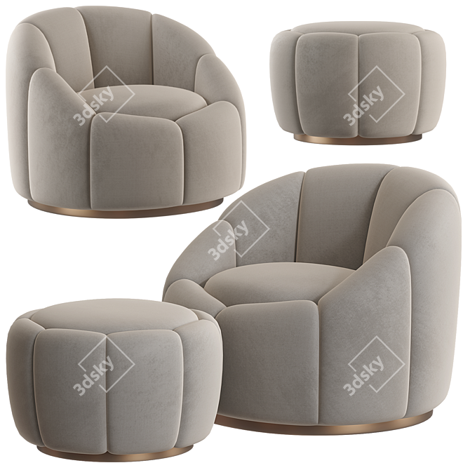 Modern Swivel Chair "Inger 3D model image 1