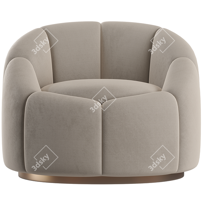 Modern Swivel Chair "Inger 3D model image 3