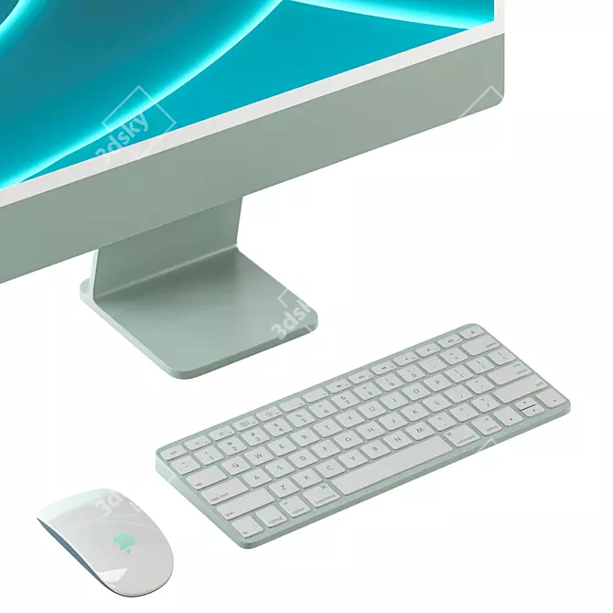 Apple iMac 4-Color Turbo Smooth 3D model image 5