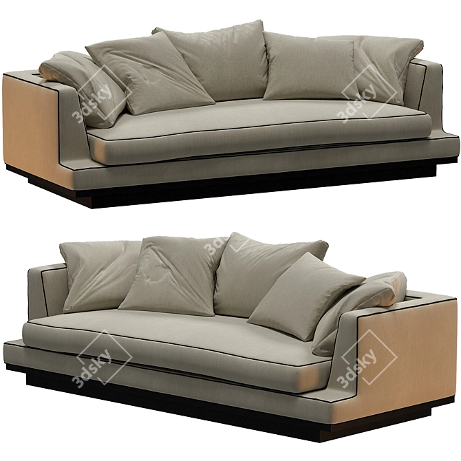 Luxury Maxalto Divan Aurae Sofa 3D model image 1