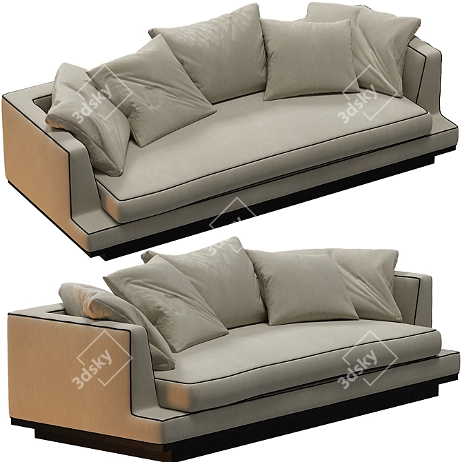 Luxury Maxalto Divan Aurae Sofa 3D model image 2