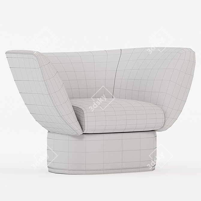 Modern Sicis Tulipa Armchair Design 3D model image 5