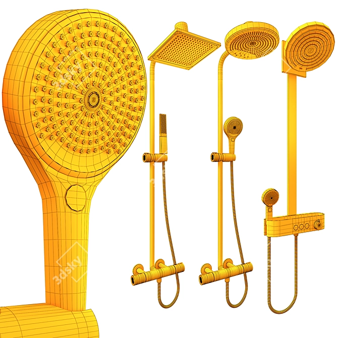 Versatile Showers With Exquisite Design 3D model image 5