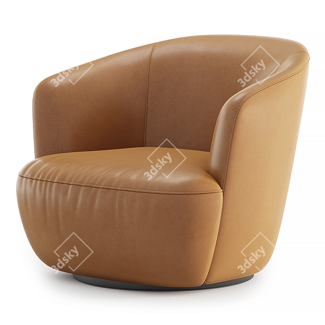 Sleek Ishino Armchair by Walter Knoll 3D model image 1