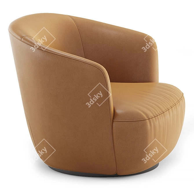 Sleek Ishino Armchair by Walter Knoll 3D model image 3