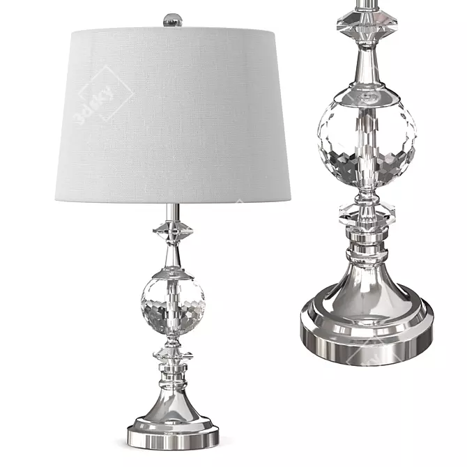 Crystal Chrome Table Lamp: Channing 3D model image 1