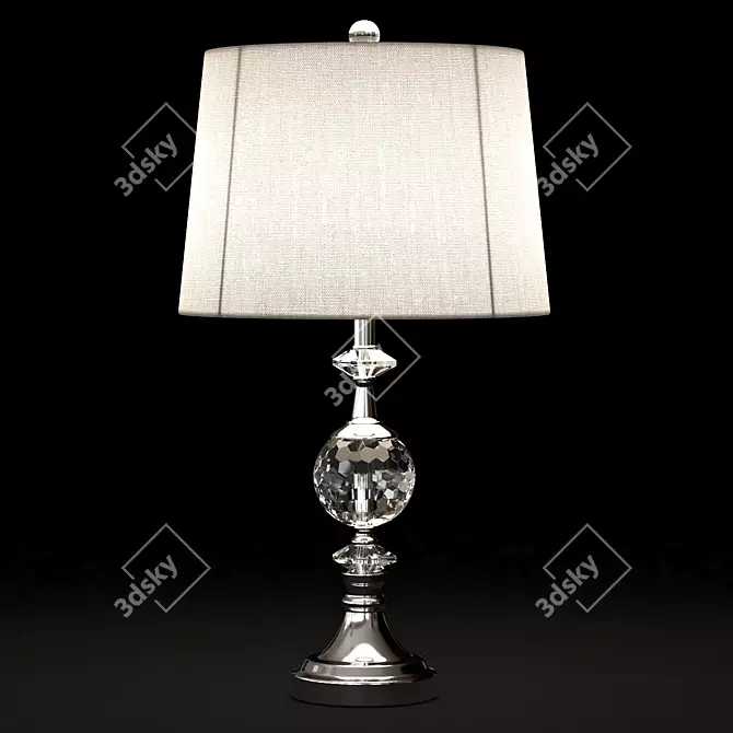 Crystal Chrome Table Lamp: Channing 3D model image 3