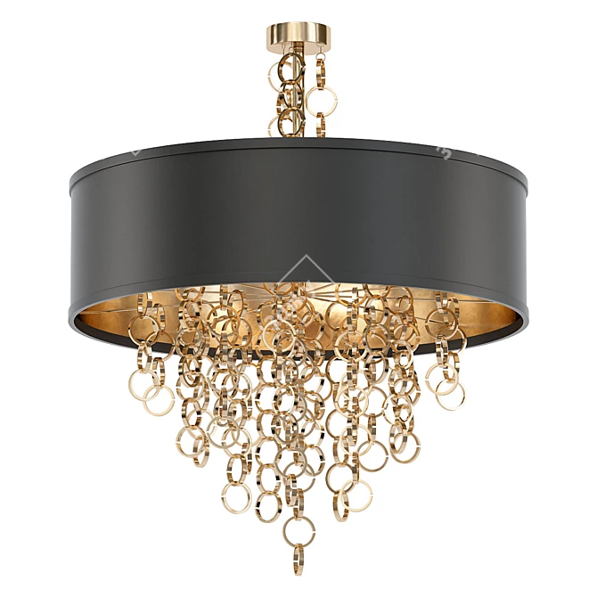 Ritz Rings Chandelier: Elegant Illumination 3D model image 1