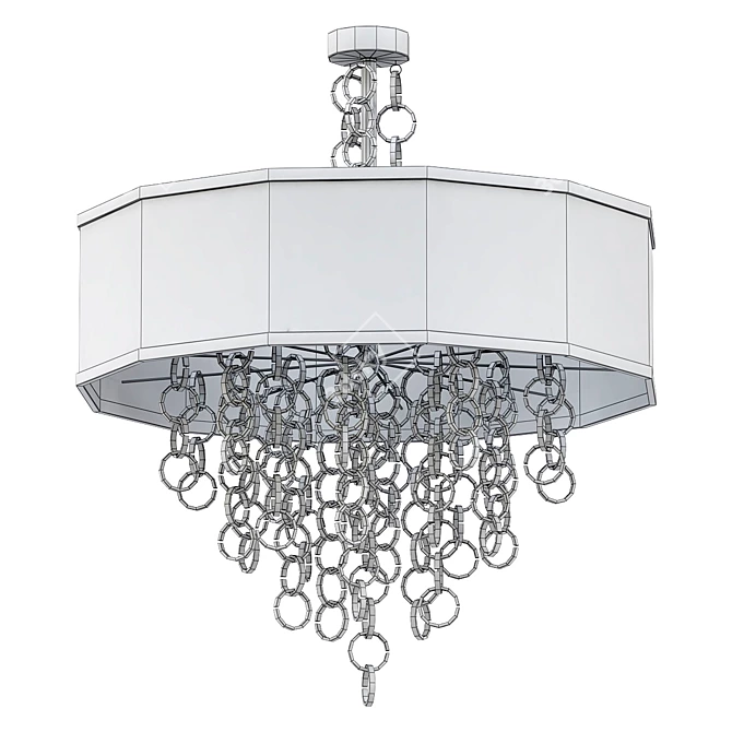 Ritz Rings Chandelier: Elegant Illumination 3D model image 2