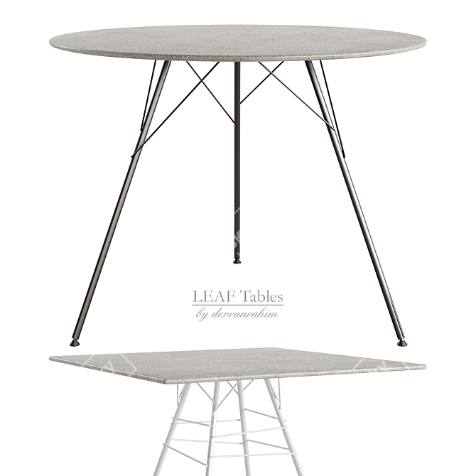 Contemporary Leaf Tables by Arper 3D model image 1