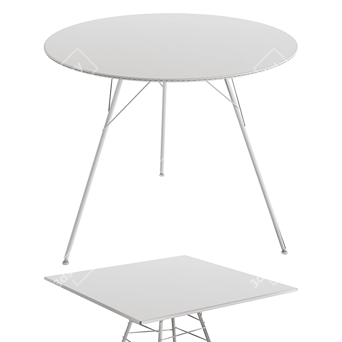 Contemporary Leaf Tables by Arper 3D model image 4