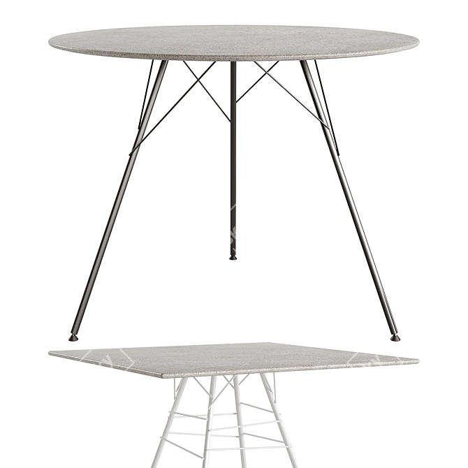 Contemporary Leaf Tables by Arper 3D model image 5