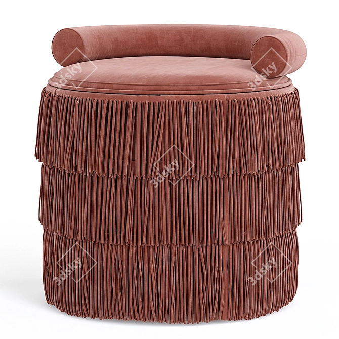 Realistic 3D Model of Beth Stool 3D model image 1