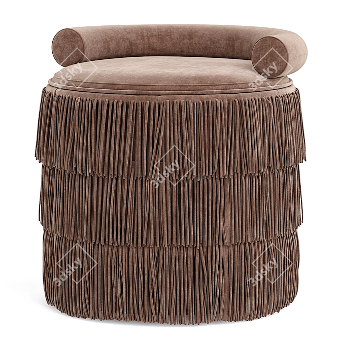 Realistic 3D Model of Beth Stool 3D model image 2