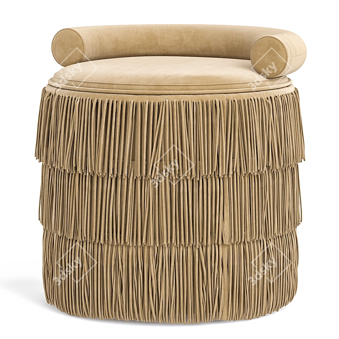 Realistic 3D Model of Beth Stool 3D model image 3