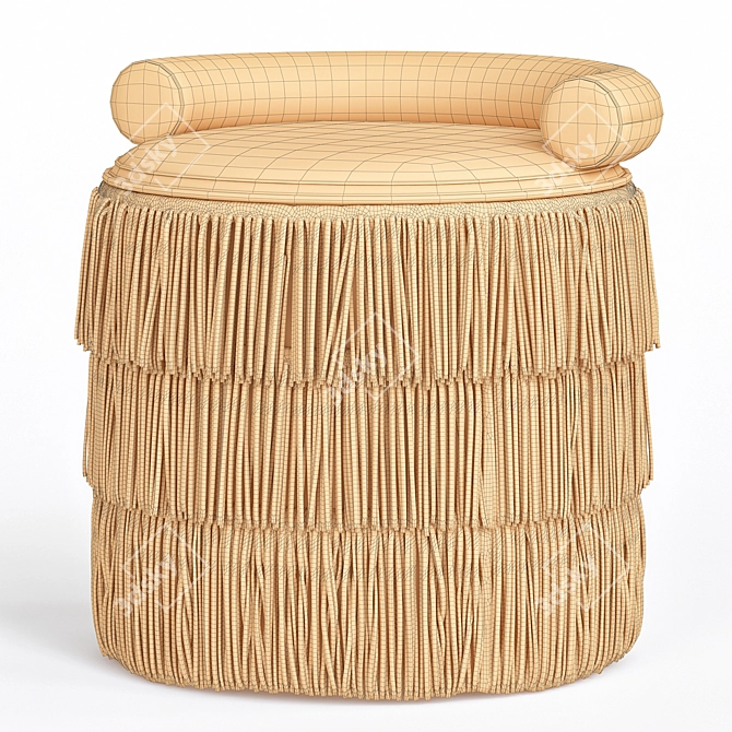 Realistic 3D Model of Beth Stool 3D model image 4