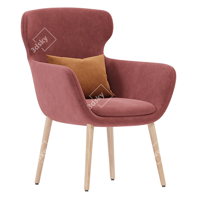 Elegant Porto Bello Collinet Chair 3D model image 1