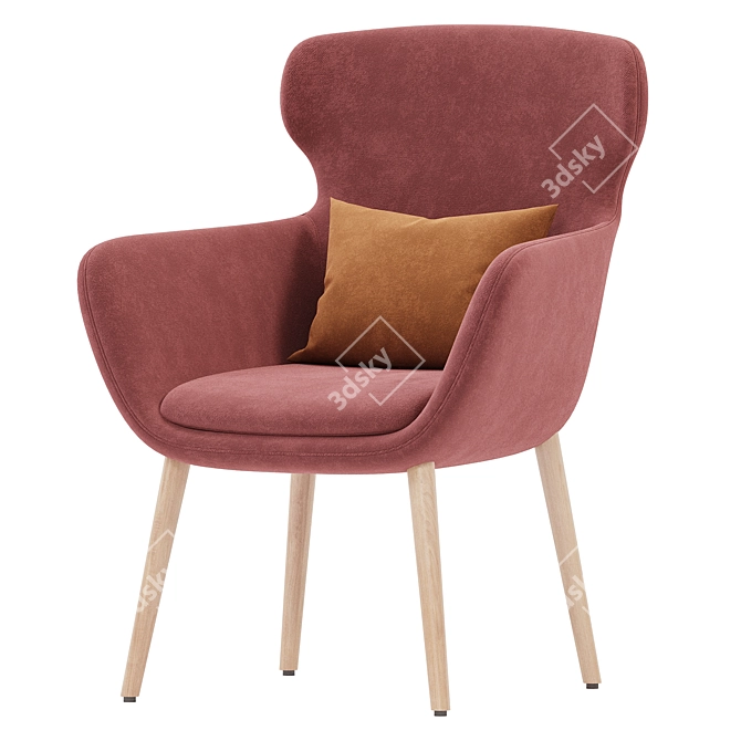 Elegant Porto Bello Collinet Chair 3D model image 2