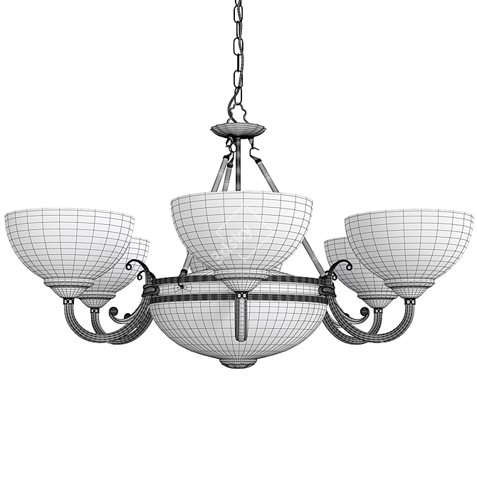 Elegant Windsor Pendant Light 3D model image 2