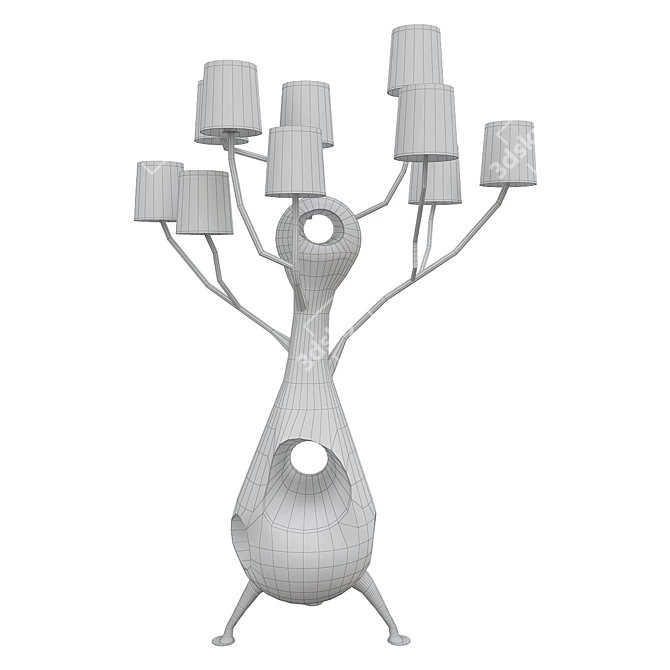  Modernist Torchere Lamp Sculpture 3D model image 2