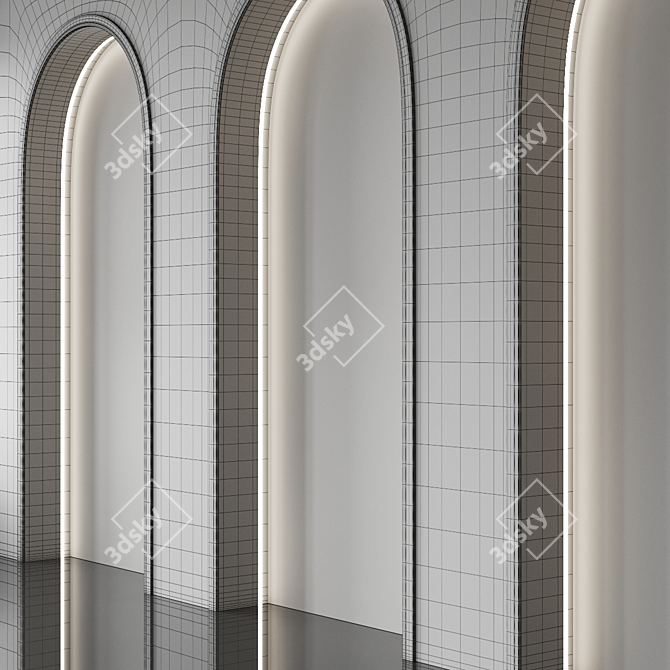 Stone Arch Wall Sculpture 3D model image 3