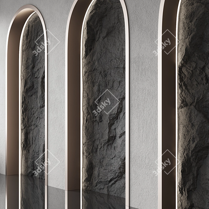 Stone Arch Wall Sculpture 3D model image 4