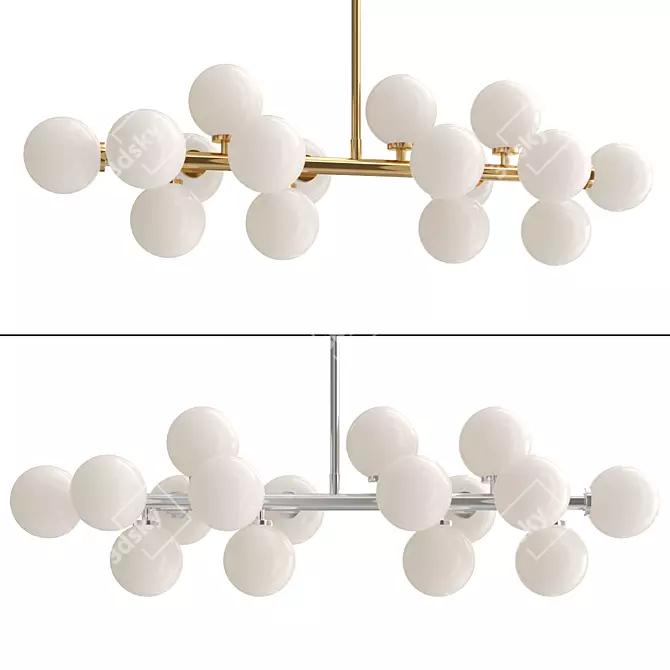 Golden Marsiada Pendant Light 3D model image 1