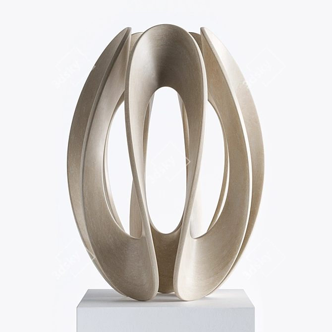 Curvaceous Abstract Sculpture, 3D Printable 3D model image 1