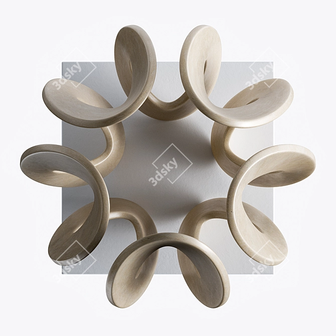 Curvaceous Abstract Sculpture, 3D Printable 3D model image 3