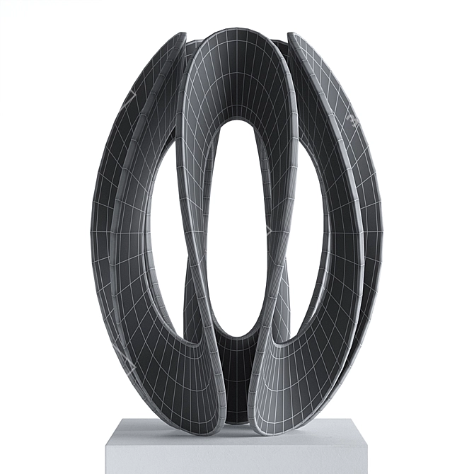 Curvaceous Abstract Sculpture, 3D Printable 3D model image 4