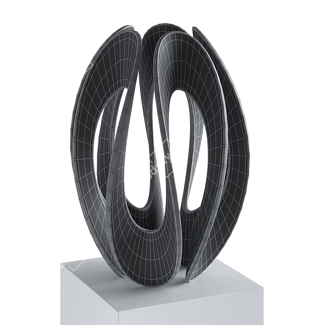 Curvaceous Abstract Sculpture, 3D Printable 3D model image 5