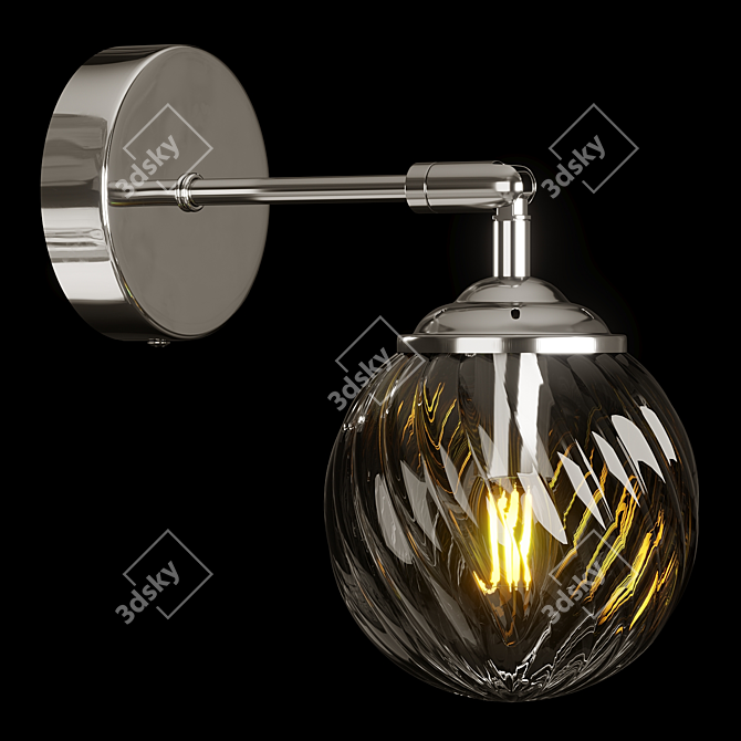 Modern LED Wall Light Fixture 3D model image 2