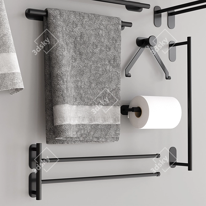 Bathroom 3D Models Bundle Kit 3D model image 3