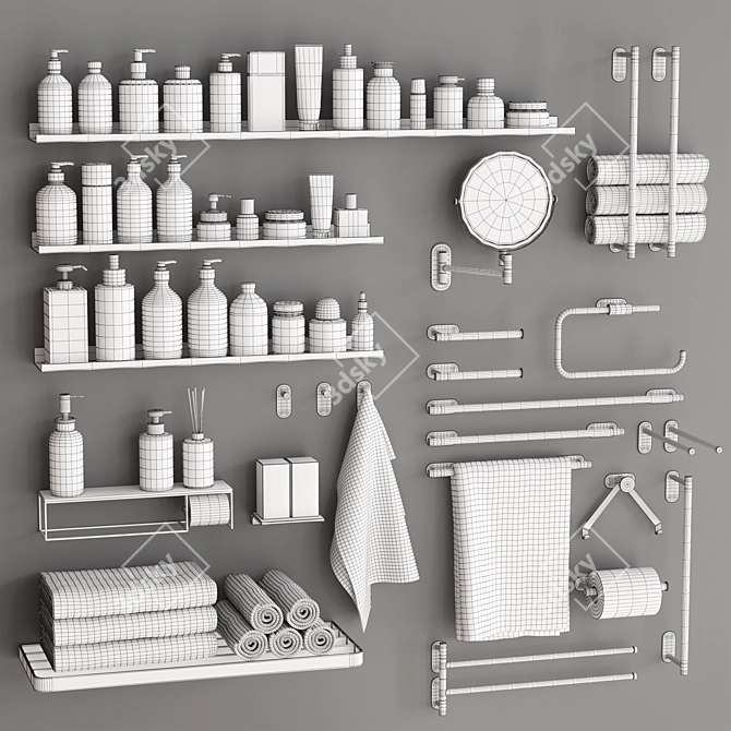 Bathroom 3D Models Bundle Kit 3D model image 7