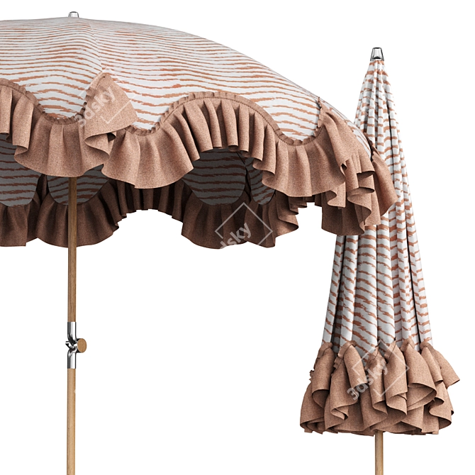 Graphic Fashion Beach Umbrella 3D model image 2