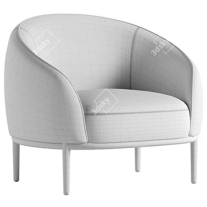 Modern Stylish Armchair for 3D 3D model image 3