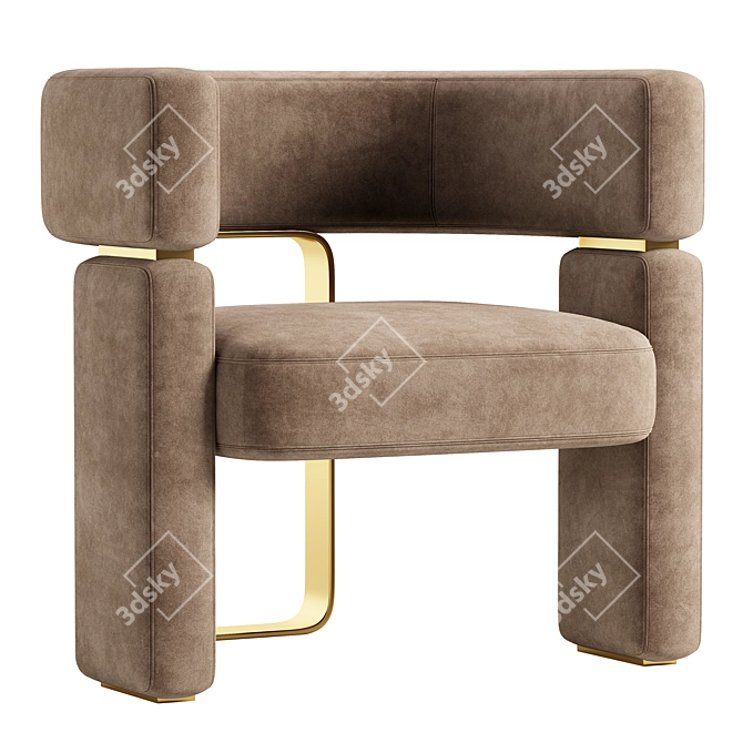 Modern BRASELET Armchair Replica 3D model image 1