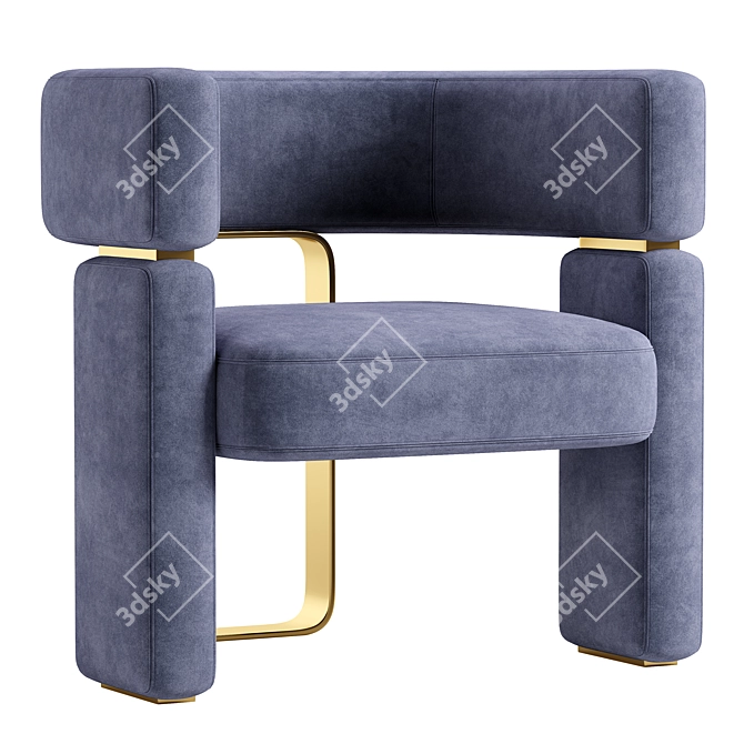 Modern BRASELET Armchair Replica 3D model image 3