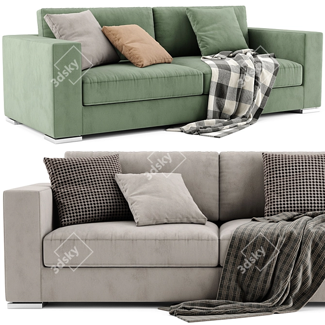 Jesse Alfred 2-Seater Sofa 3D model image 1