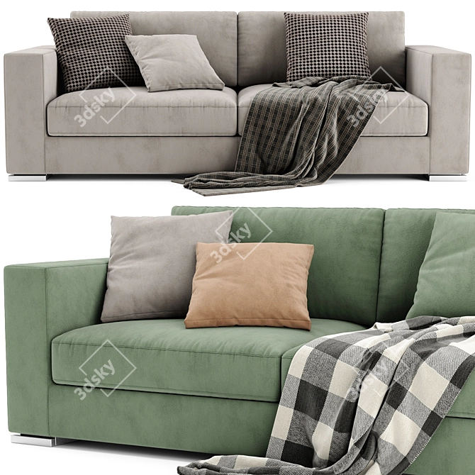 Jesse Alfred 2-Seater Sofa 3D model image 2