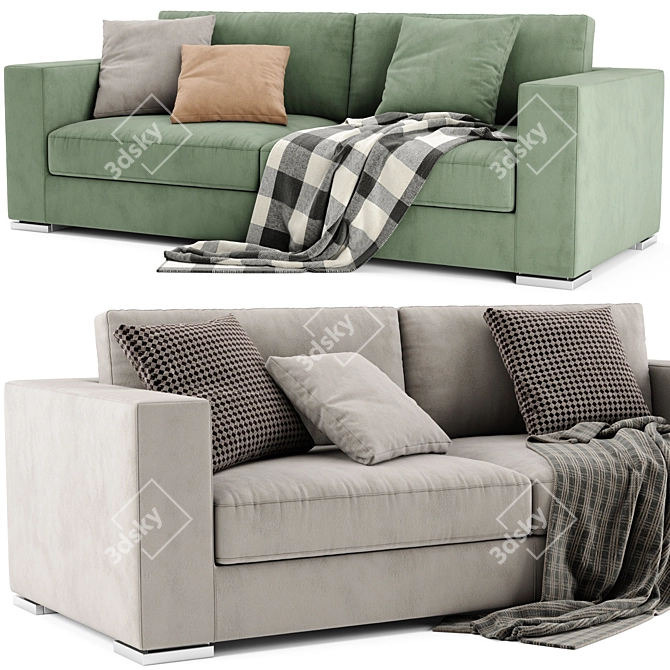 Jesse Alfred 2-Seater Sofa 3D model image 3