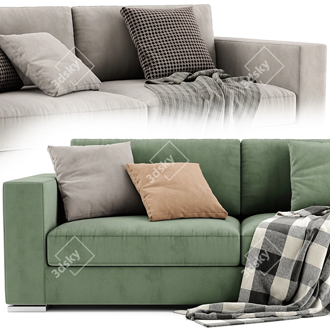 Jesse Alfred 2-Seater Sofa 3D model image 4