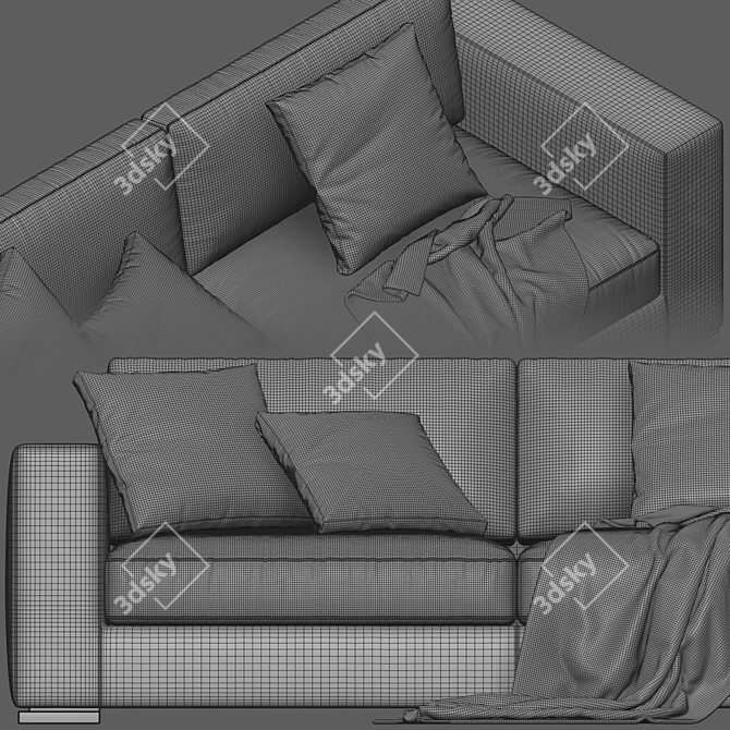 Jesse Alfred 2-Seater Sofa 3D model image 5