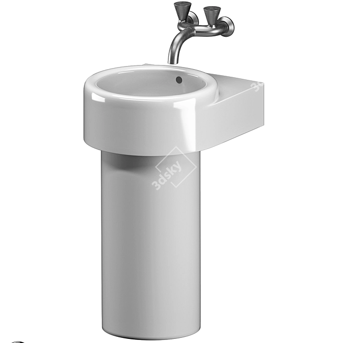 Modern Vitra Liquidi Washbasin Set 3D model image 2