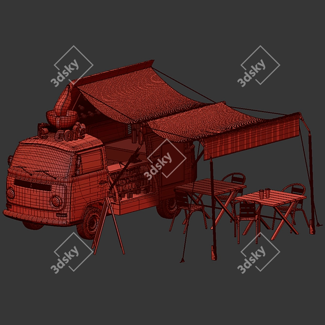 Street Eats Food Track 3D model image 5