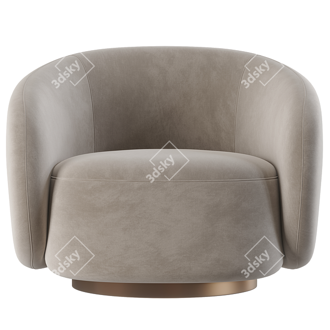 Modern Swivel Chair Brice 2014 3D model image 2